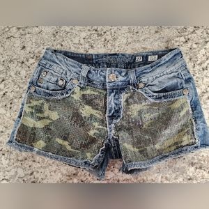 Miss Me Camo Sequins Shorts